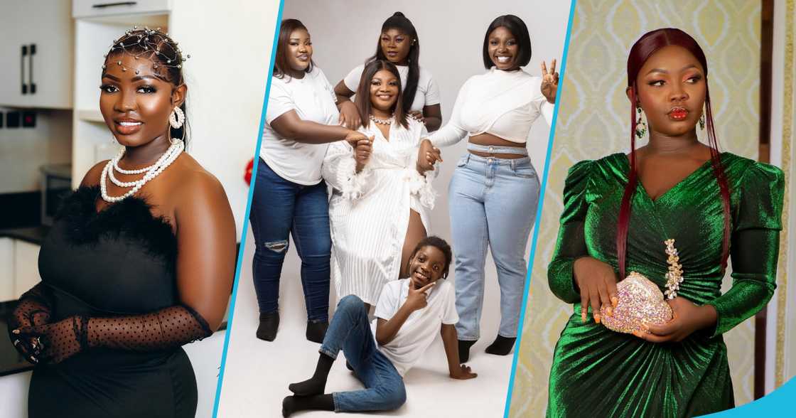 Felicia Osei, her mum and her siblings in photos