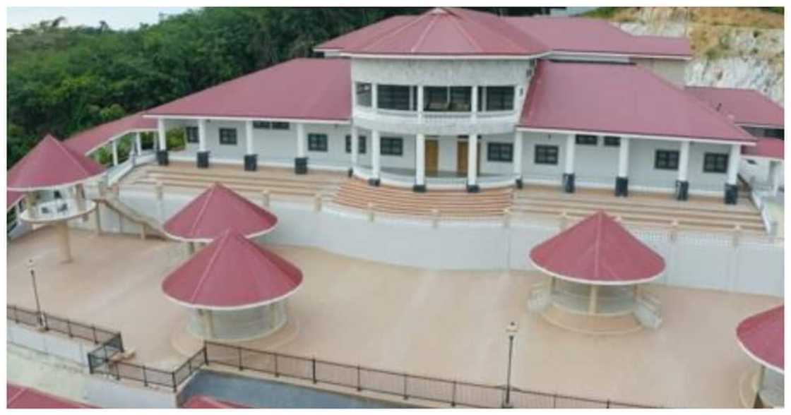 Dr Kwabena Adjei's "castle" in a forest