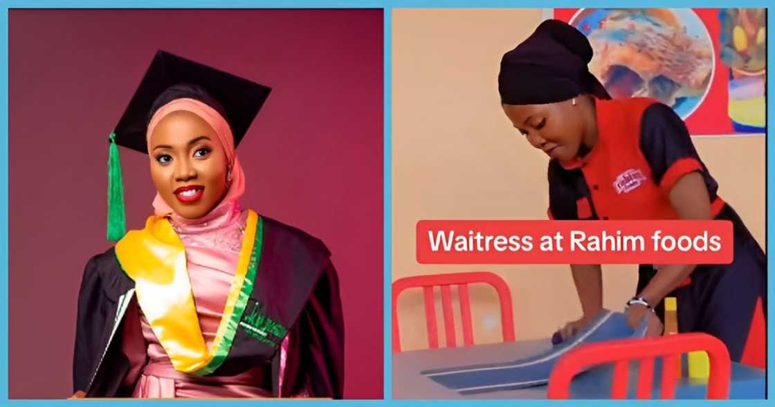 Pretty lady who bagged degree in Education becomes A waitress Pretty lady who bagged degree in Education becomes A waitress