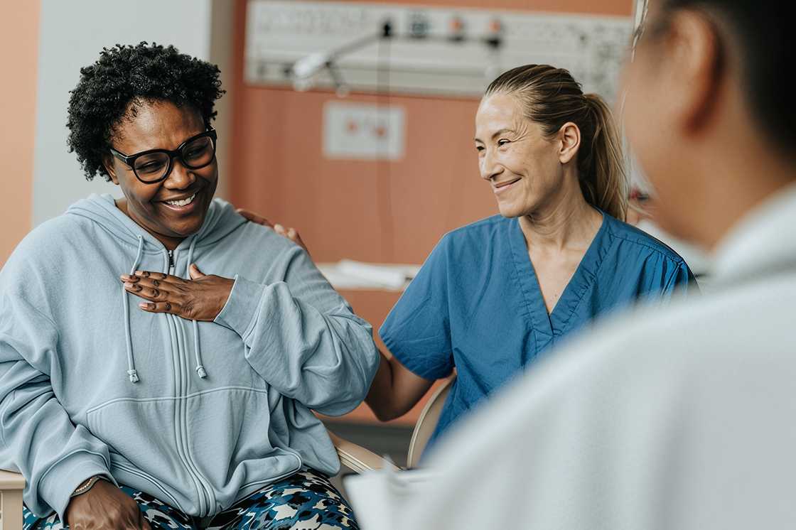 Happy female patient