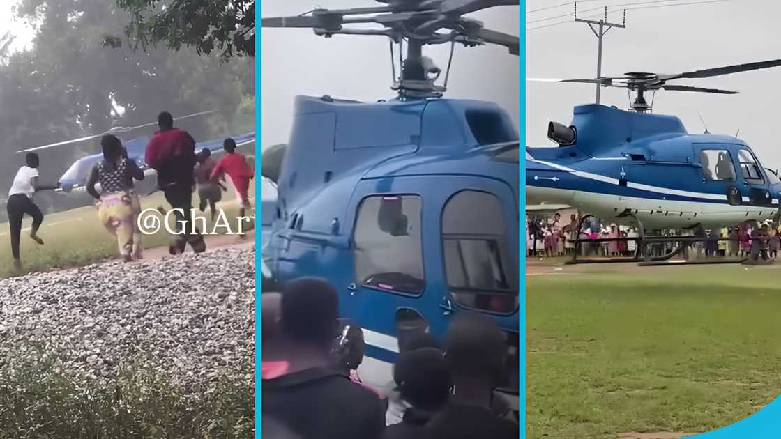 Helicopter lands in Ajumako Kokoben, Helicopter landing, Ghana Armed Forces helicopter crash, Obuasi crash, Ibrahim Murtala Mohammed, Omane Boamah Helicopter lands in Ajumako Kokoben, Helicopter landing, Ghana Armed Forces helicopter crash, Obuasi crash, Ibrahim Murtala Mohammed, Omane Boamah