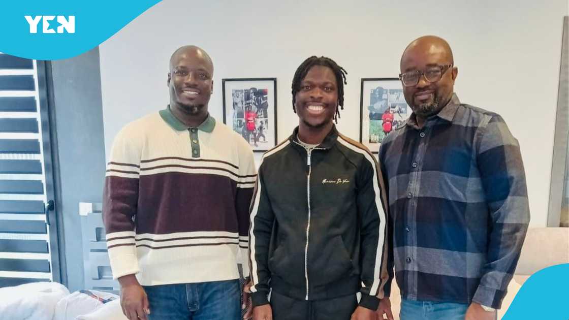 Former Black Stars captain Stephen Appiah and Kurt Okraku visited Alidu Seidu, who has been injured since December 2024. Former Black Stars captain Stephen Appiah and Kurt Okraku visited Alidu Seidu, who has been injured since December 2024.