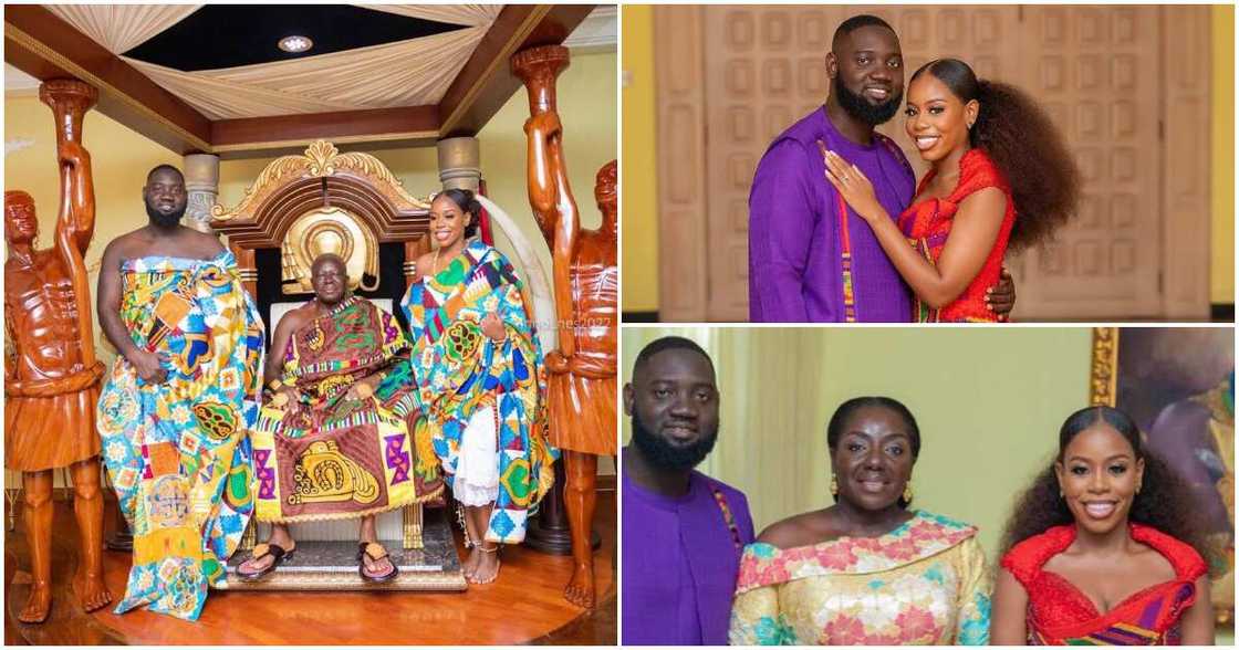 The Pretty Daughter Of the Late Asantehene Otumfuo Opoku Ware II Marries In A Colorful Traditional Wedding