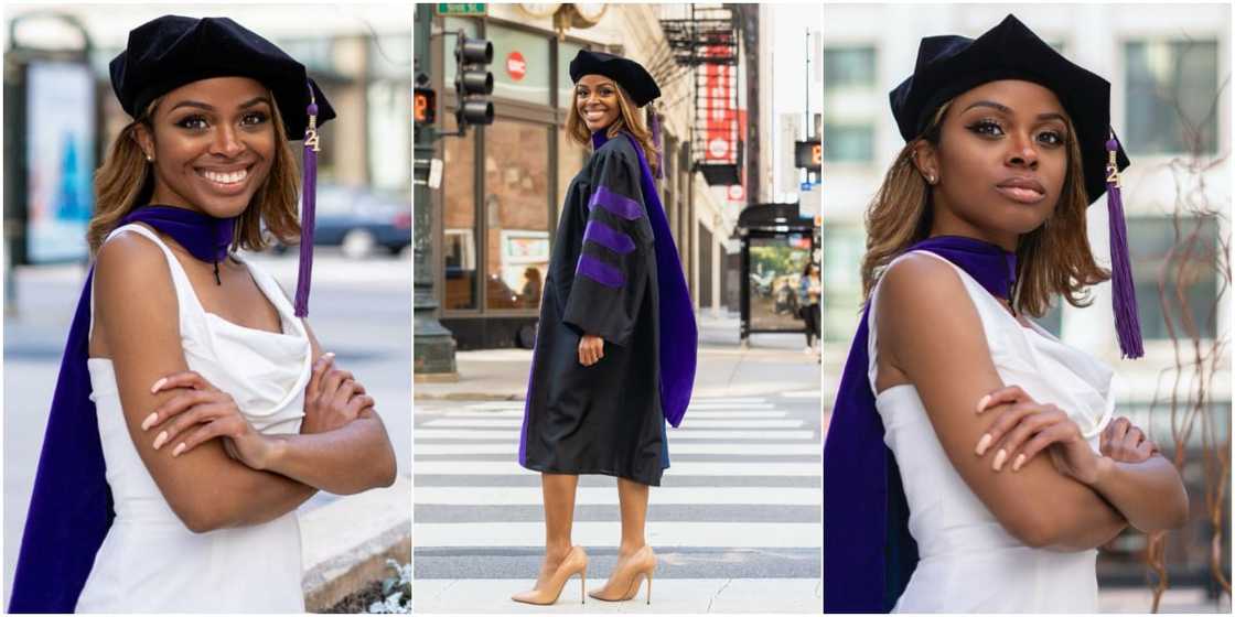 Young lady celebrates after graduating from law school, adorable graduation photos light up social media Young lady celebrates after graduating from law school, adorable graduation photos light up social media