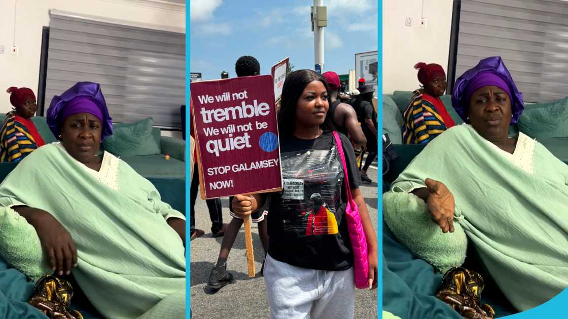 Ama Burland and her mother, Ama Burland, Anti-galamsey protest