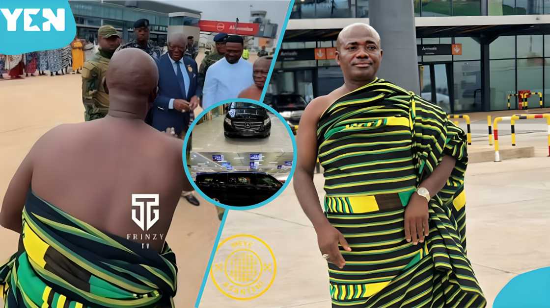 Appiah Stadium Mercedes-Benz gift, Otumfuo Osei Tutu II, Amaro Shakur TV interview, public reverence, Asantehene and Appiah Stadium, luxury car