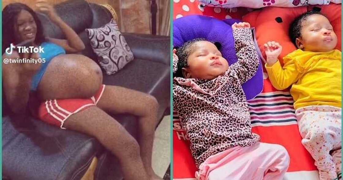 Lady shares adorable video of her twin babies