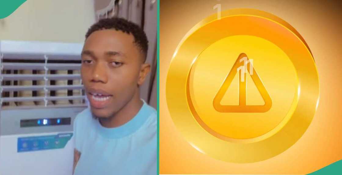 Nigerian man shows off AC he bought with Notcoin earnings Nigerian man shows off AC he bought with Notcoin earnings