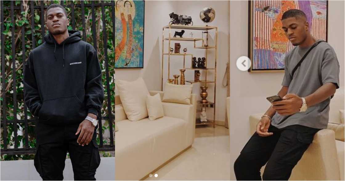 Mahama's Son Sharaf Shows Off Expensive Living Room with Lavish Paintings in Photos; Fans Talk