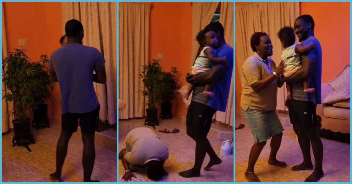 Photo of a Ghanaian woman, a young man and a little boy Photo of a Ghanaian woman, a young man and a little boy