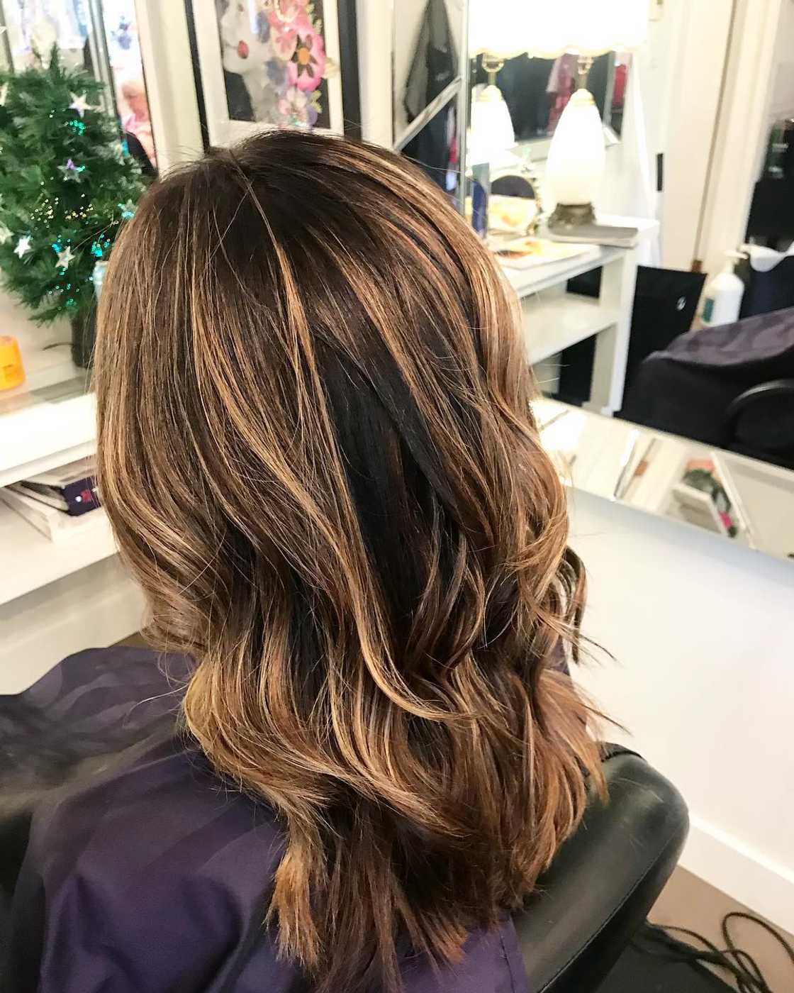 brown hair with blonde highlights