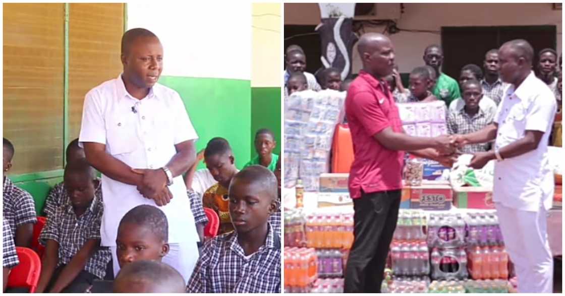 Photo of Ibrahim Kwarteng donating items to the Becky's Foundation Photo of Ibrahim Kwarteng donating items to the Becky's Foundation