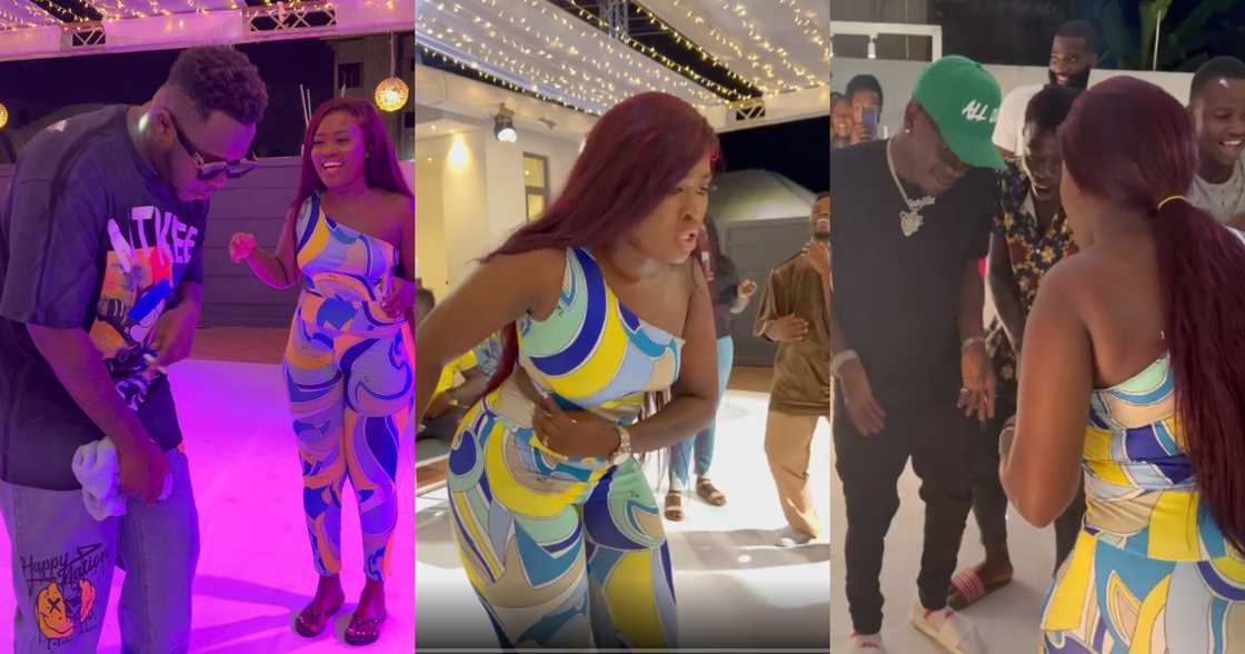 Medikal, Fella Makafui, and Shatta Wale at party Medikal, Fella Makafui, and Shatta Wale at party