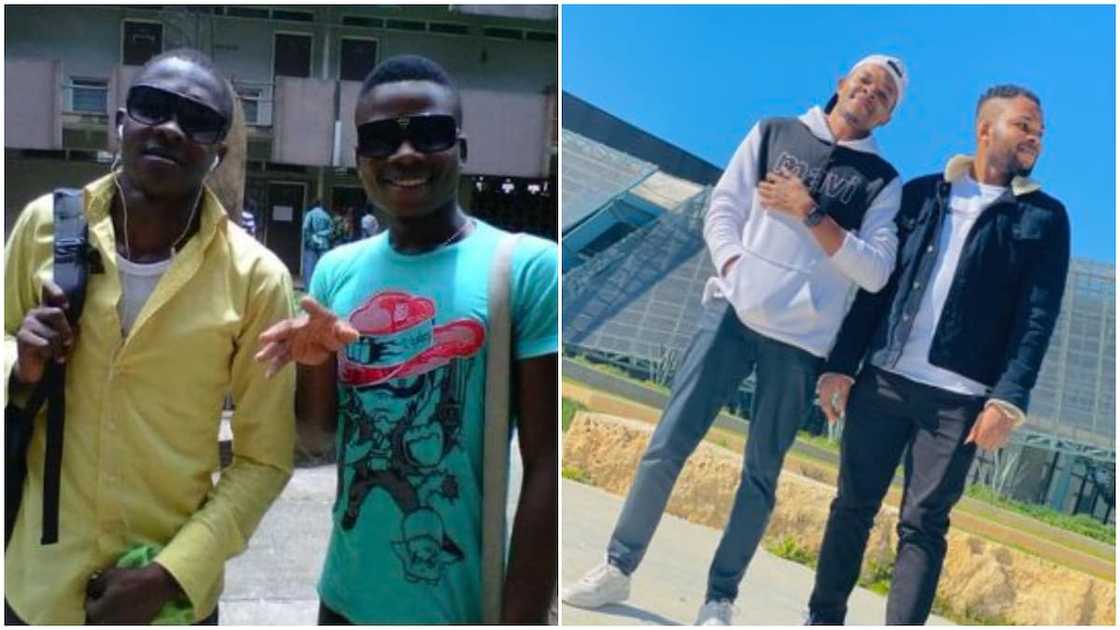 Two friends who were black in Nigeria years ago turn light skinned in Germany, many say abroad weather is good Two friends who were black in Nigeria years ago turn light skinned in Germany, many say abroad weather is good