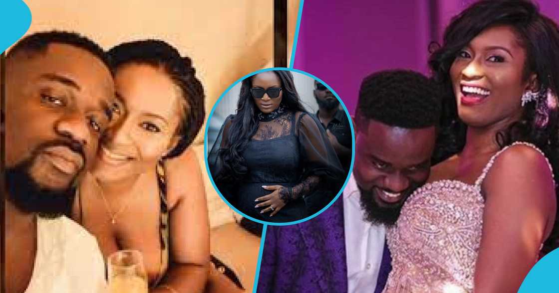 "Baby No. 3": Sarkodie's Wife Sparks Pregnancy RumorsAs She Cuddles Swollen Abdomen Protectively, Fans React