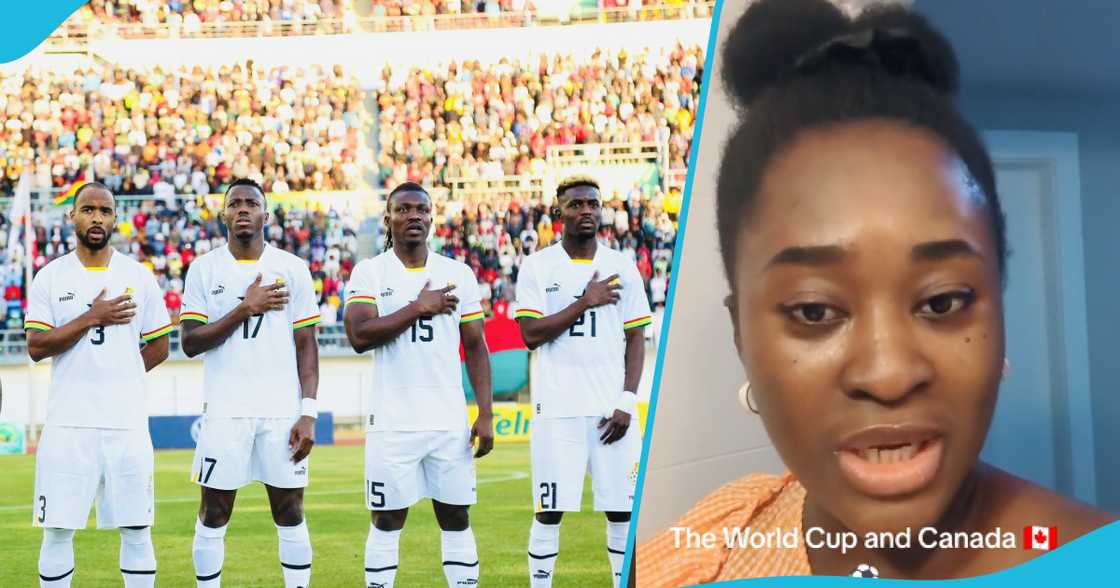 Photo of Ghanaian Black Stars players and Ghanaian lady Photo of Ghanaian Black Stars players and Ghanaian lady