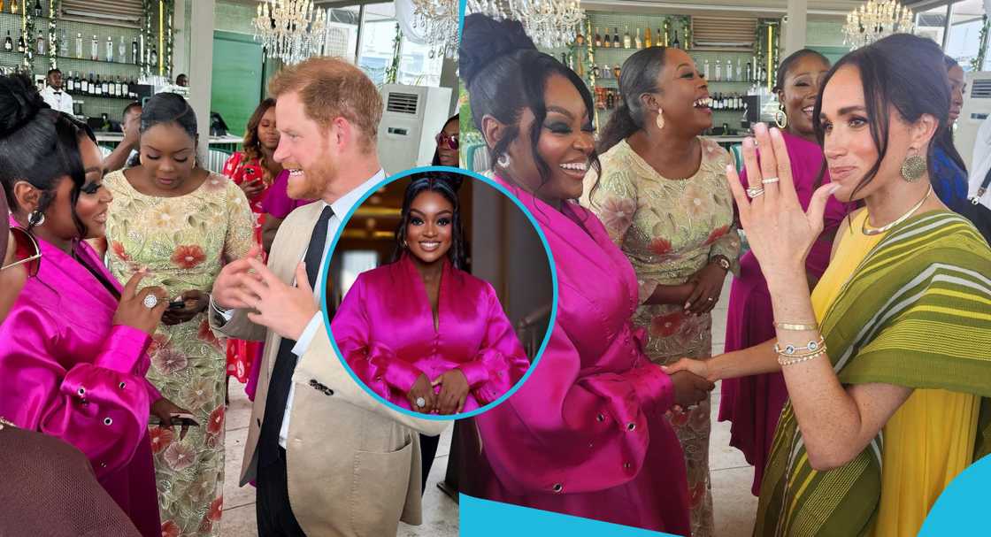 Jackie Appiah, Meghan Markle and Prince Harry Jackie Appiah, Meghan Markle and Prince Harry