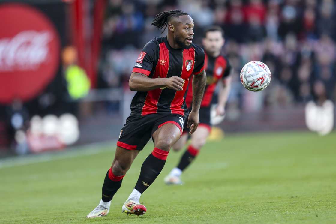 Antoine Semenyo of Premier League side Bournemouth during the FA Cup the Round match between vs Wolves at Vitality Stadium on March 01, 2025 in Bournemouth, England Antoine Semenyo of Premier League side Bournemouth during the FA Cup the Round match between vs Wolves at Vitality Stadium on March 01, 2025 in Bournemouth, England
