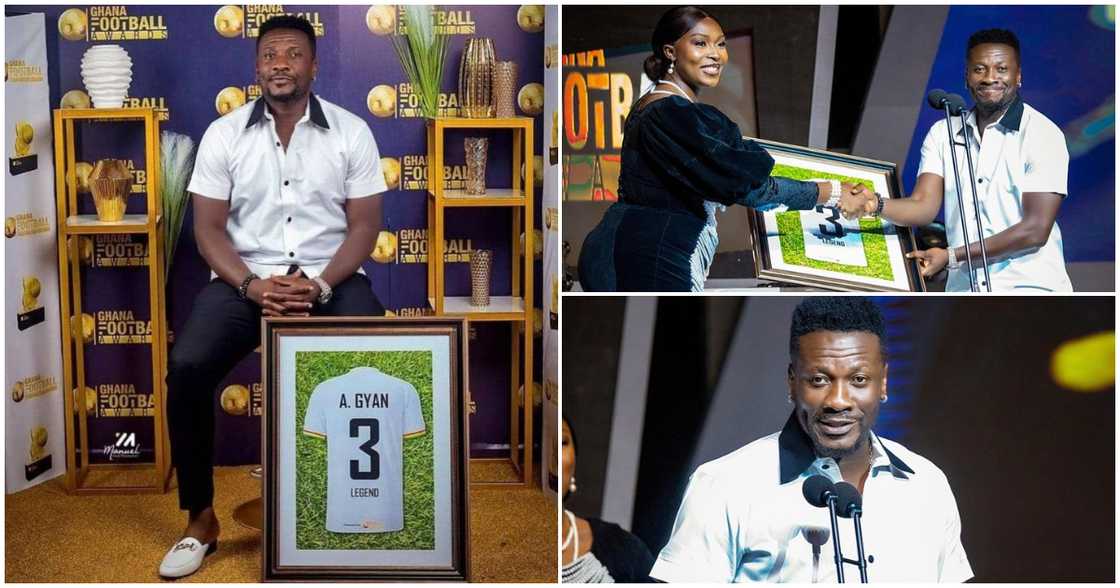 Asamoah Gyan given legendary award at 2023 Ghana Football Awards Asamoah Gyan given legendary award at 2023 Ghana Football Awards