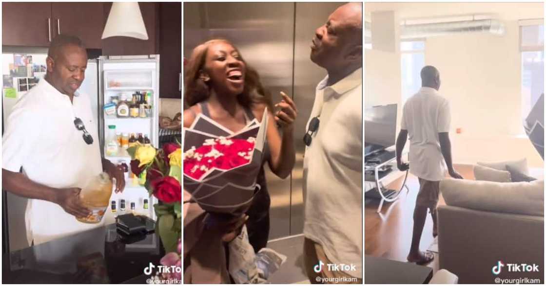 Nigerian dad visits daughter's apartment, African dads and their daughters, Nigerian dads and daughters, Nigerian dad visits daughter's new house