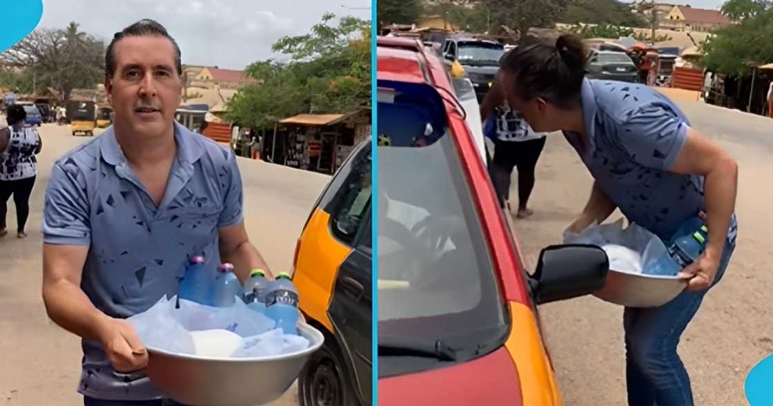 white man, obroni, bottled water, street hawker, Ghana, social media. white man, obroni, bottled water, street hawker, Ghana, social media.