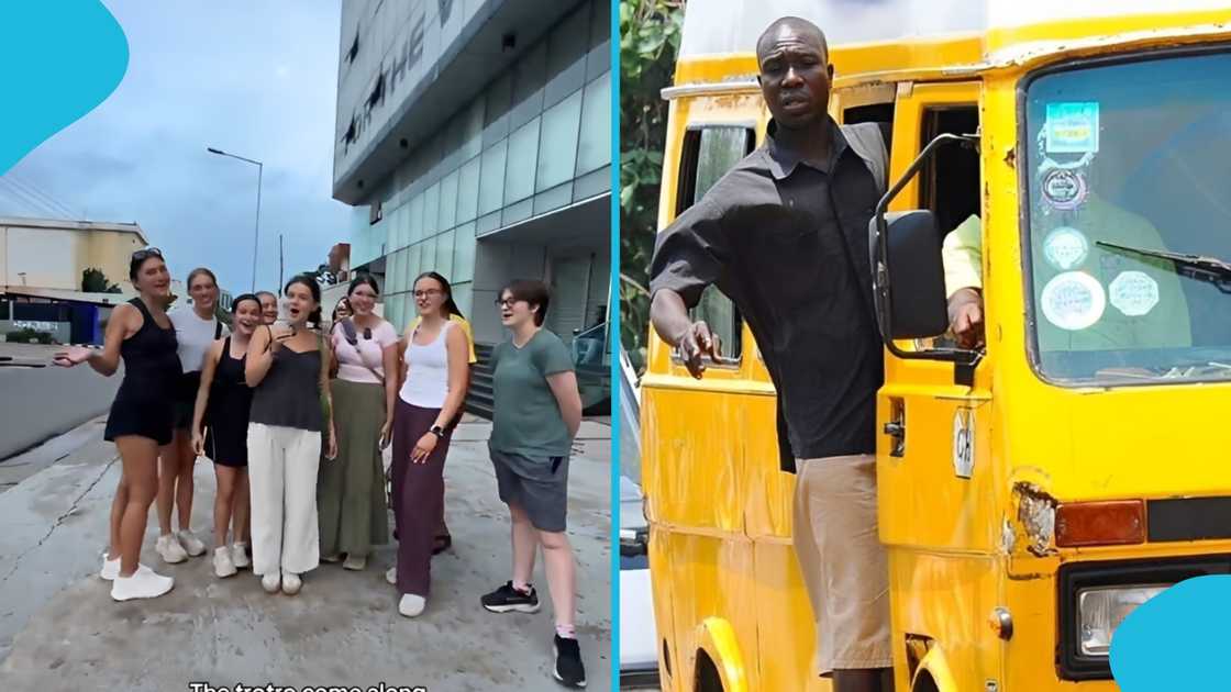 White ladies, Obroni in Ghana, Trotro, Public transport. White ladies, Obroni in Ghana, Trotro, Public transport.