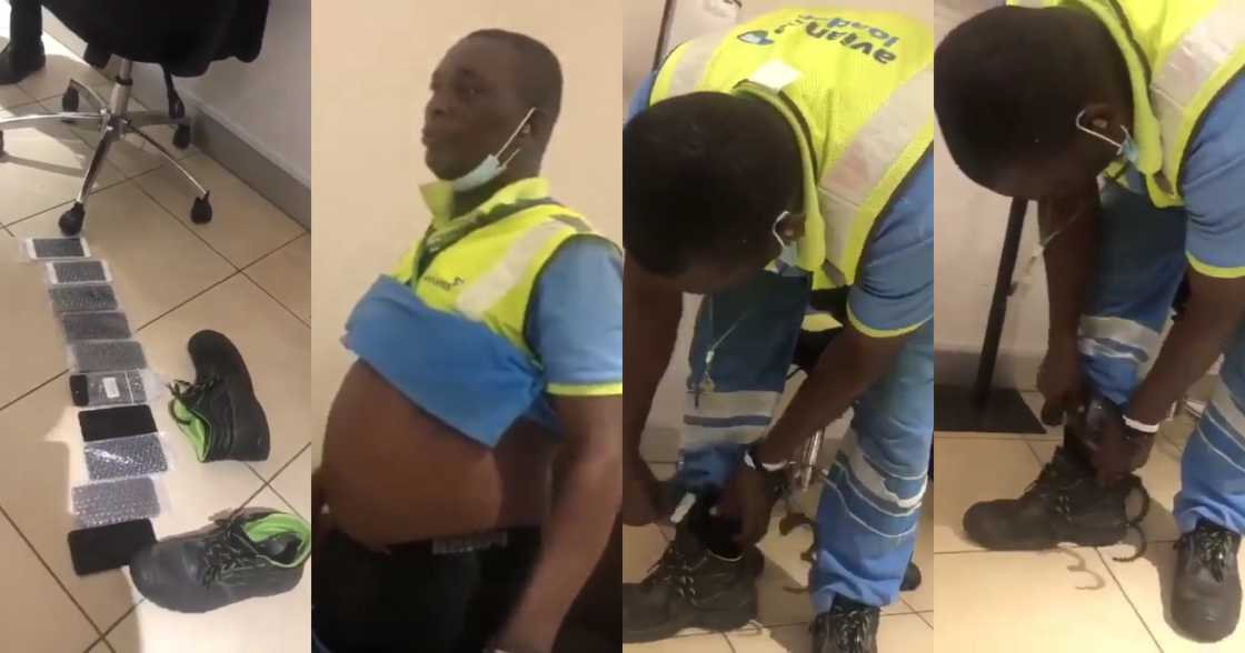 Alleged Kotoka Airport worker caught stealing from travellers (video) Alleged Kotoka Airport worker caught stealing from travellers (video)
