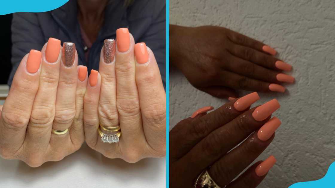 Peach nails Peach nails