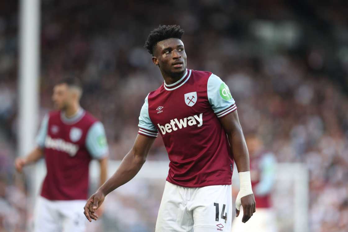 Mohammed Kudus in a West Ham jersey Mohammed Kudus in a West Ham jersey