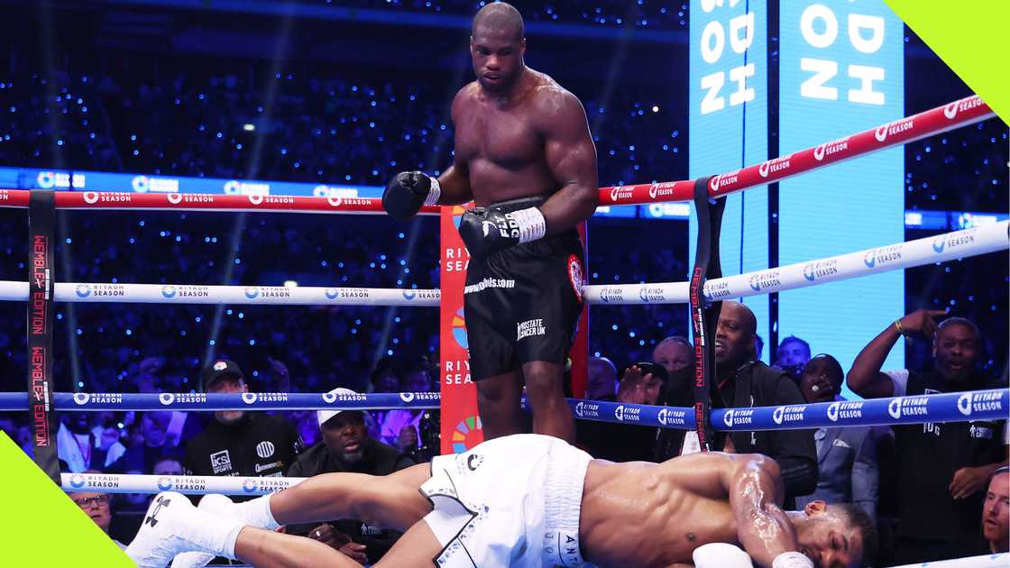 Daniel Dubois knocked out Anthony Joshua for the IBF heavyweight title at Wembley Stadium. Daniel Dubois knocked out Anthony Joshua for the IBF heavyweight title at Wembley Stadium.