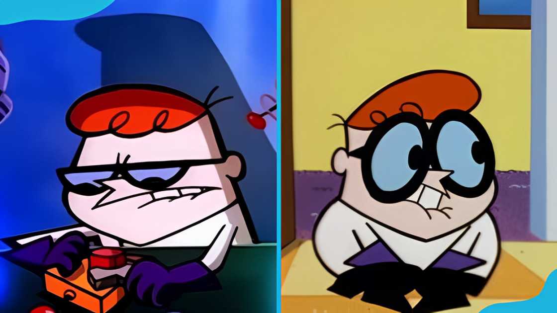 Dexter from two separate scenes of Dexter's Laboratory