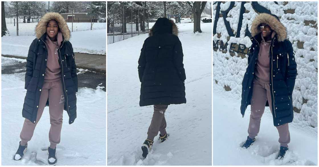 Fella Makafui in winter outfit Fella Makafui in winter outfit