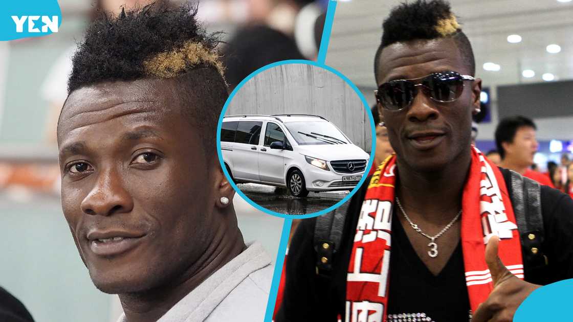 Asamoah Gyan, Mercedes-Benz, Ghana footballer, Black Stars Asamoah Gyan, Mercedes-Benz, Ghana footballer, Black Stars