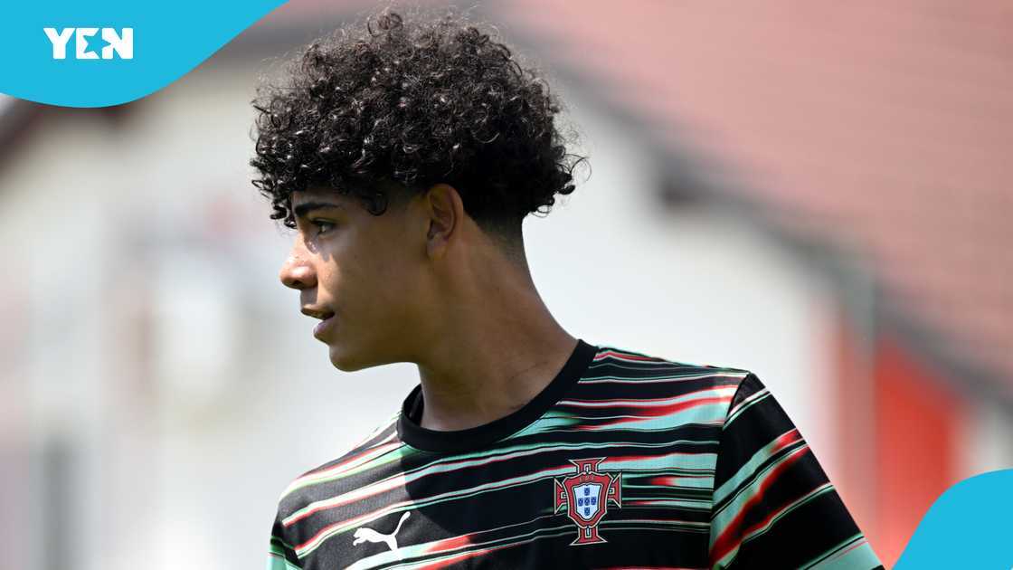 Cristiano Ronaldo Jr warms up prior to the Men's U15 International match between Portugal and Japan as part of the Vlatko Markovic tournament on May 13, 2025 in Zagreb, Croatia Cristiano Ronaldo Jr warms up prior to the Men's U15 International match between Portugal and Japan as part of the Vlatko Markovic tournament on May 13, 2025 in Zagreb, Croatia