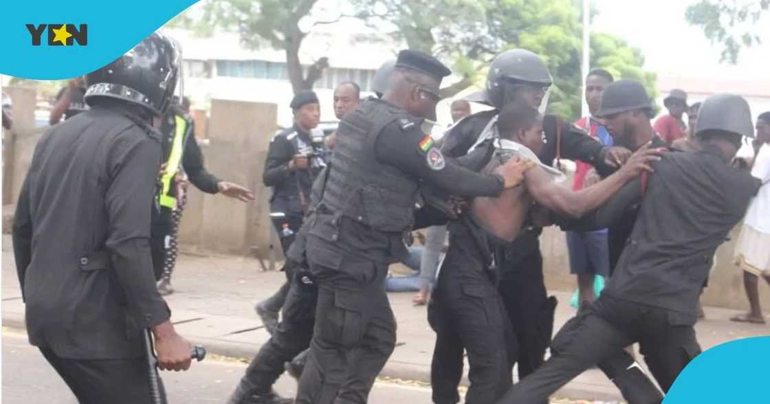 ghana, trend, junior police officers, urine, mosque, superior, dcop, ghana police