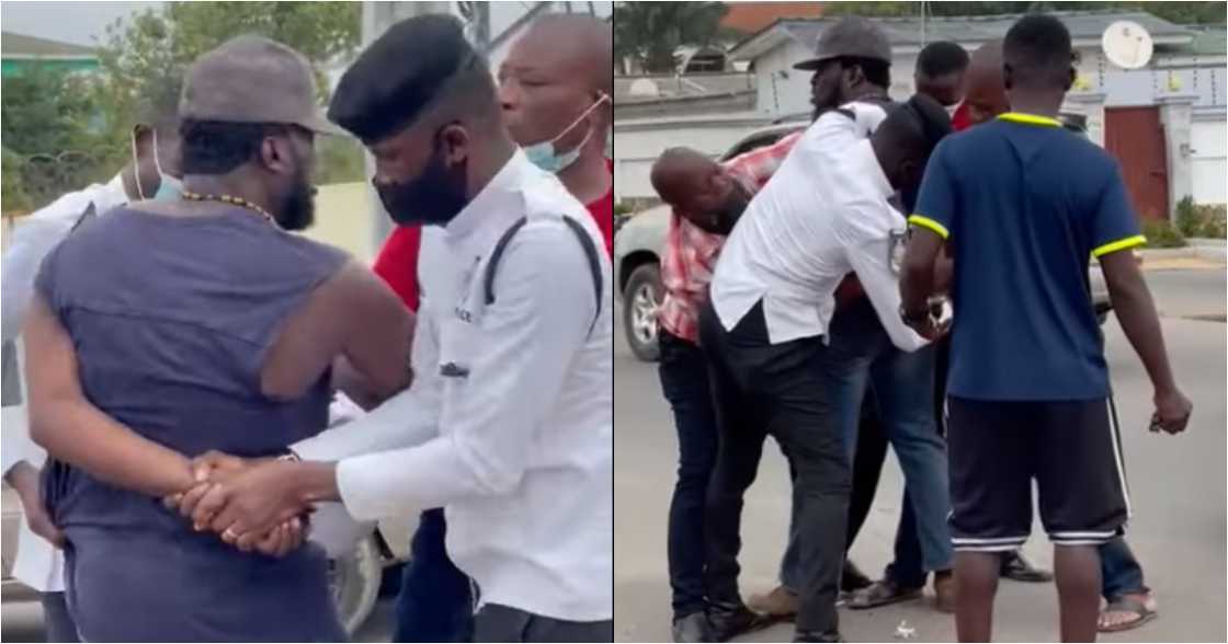 Odeshie: 4 Ghana police officers struggle to arrest strong driver who allegedly assaulted policewoman Odeshie: 4 Ghana police officers struggle to arrest strong driver who allegedly assaulted policewoman
