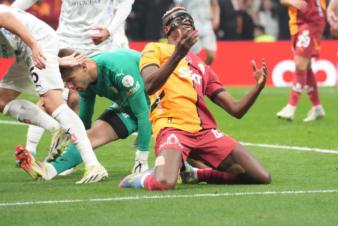 RIL 18: Victor Osimhen of Galatasaray reacts during the Turkish Super League match between Galatasaray and Bodrum at Rams Park Stadium on April 18, 2025 in Istanbul, Turkey RIL 18: Victor Osimhen of Galatasaray reacts during the Turkish Super League match between Galatasaray and Bodrum at Rams Park Stadium on April 18, 2025 in Istanbul, Turkey