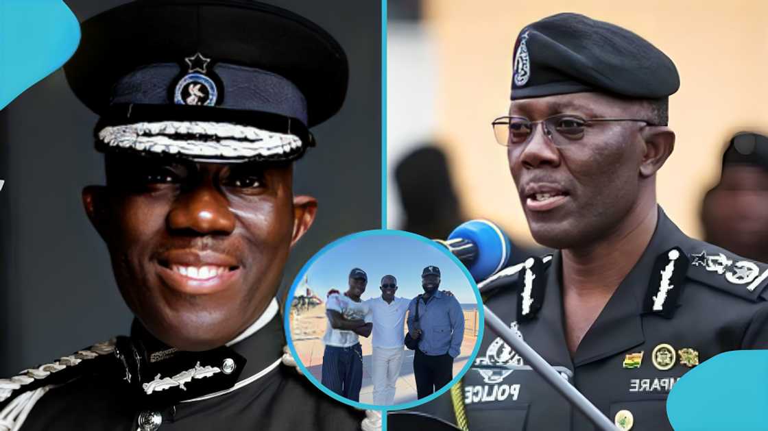 George Akuffo Dampare, Stonebwoy, former Ghana IGP, Dampare and Stonebwoy, Dampare spotted in New York, Ghana Police Service