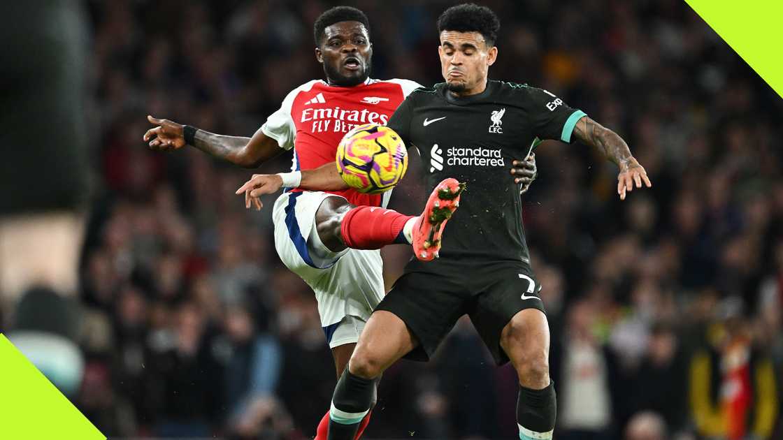 Ghanaian midfielder Thomas Partey gave Luis Diaz a good run for his money during Arsenal's stalemate with Liverpool. Ghanaian midfielder Thomas Partey gave Luis Diaz a good run for his money during Arsenal's stalemate with Liverpool.