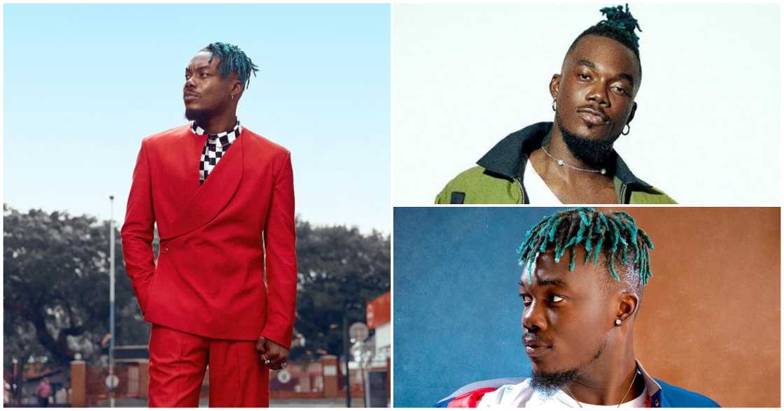 Ghanaian Musician Camidoh Rocks Women's One-Hand Top And Stylish Green Jacket; Netizens React Ghanaian Musician Camidoh Rocks Women's One-Hand Top And Stylish Green Jacket; Netizens React