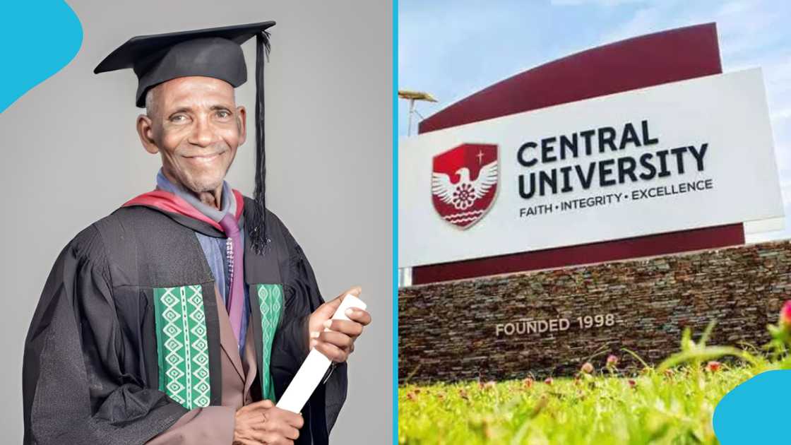 James Acquaah, Central University, 86-year-old, Bachelor of Arts in Theology, Degree, 2025 Graduation.