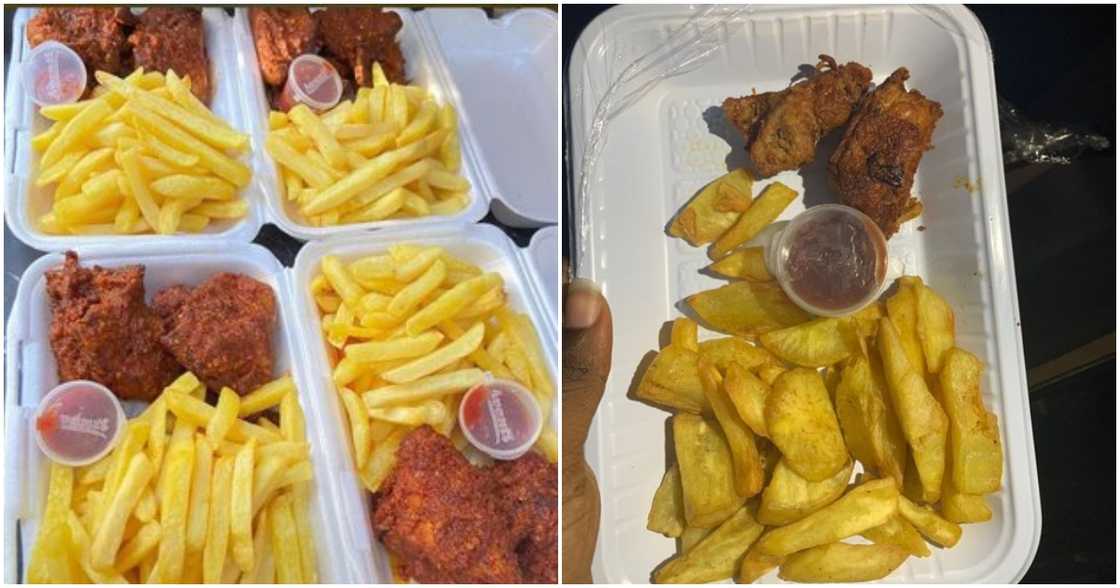 Yam Chips And Chicken