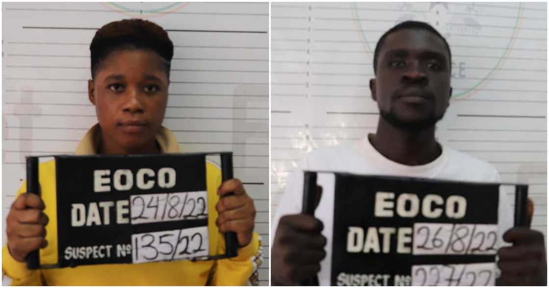 Linda Abakah and Solomon Ofosu arrested by EOCO Linda Abakah and Solomon Ofosu arrested by EOCO