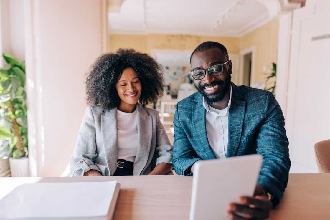 A young black couple