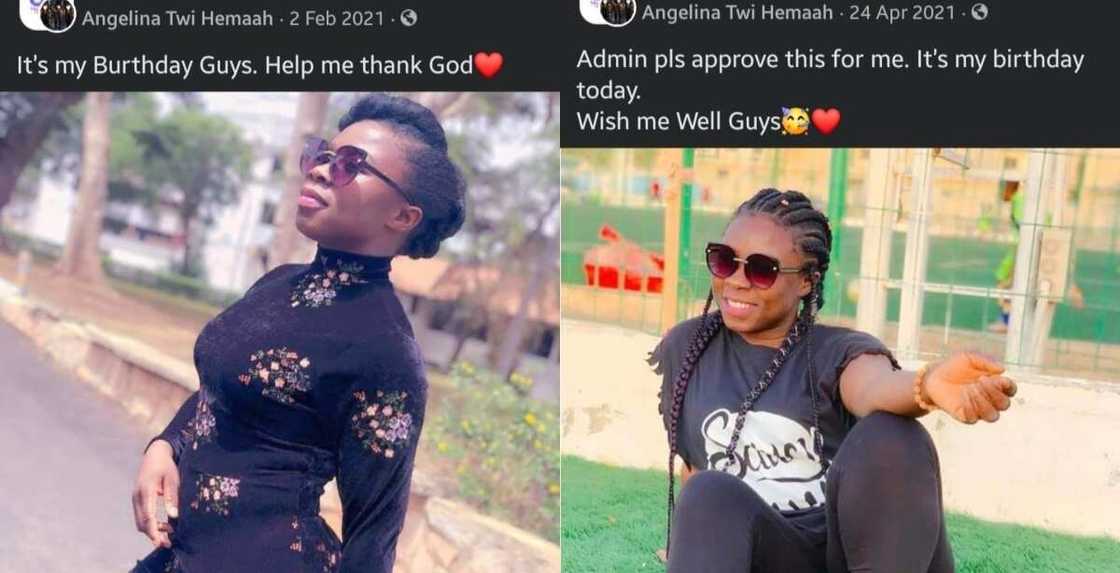 Ghanaian lady Angelina Twi Hemaah who celebrated birthday 9 Times in 2021