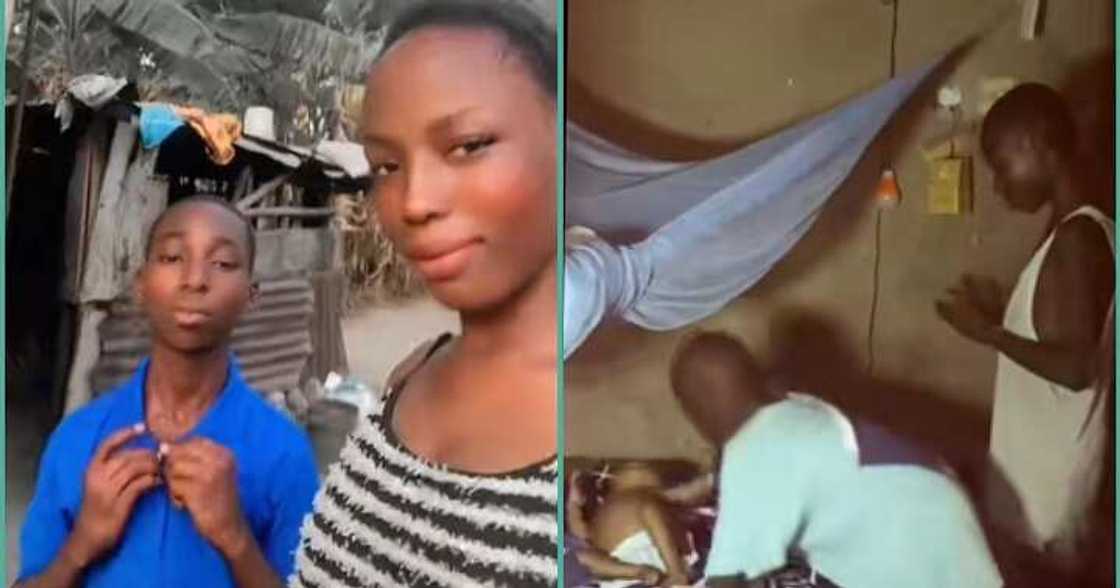 Mum emotional as she captures mute younger brother praying for her baby Mum emotional as she captures mute younger brother praying for her baby