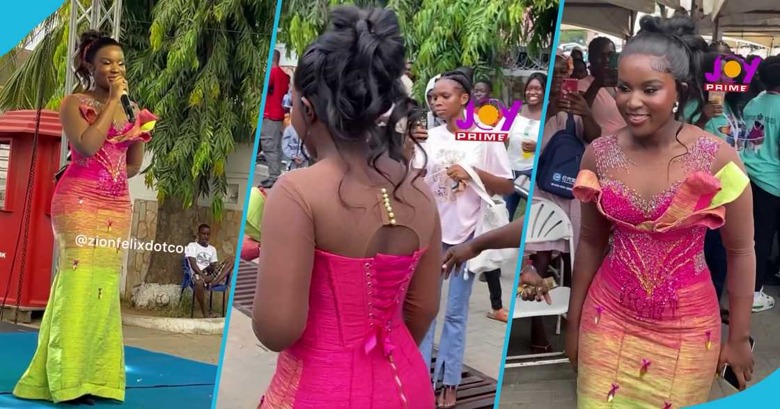 Afronita rocks ombre kente and 360 frontal lace wig at her dance academy launch Afronita rocks ombre kente and 360 frontal lace wig at her dance academy launch