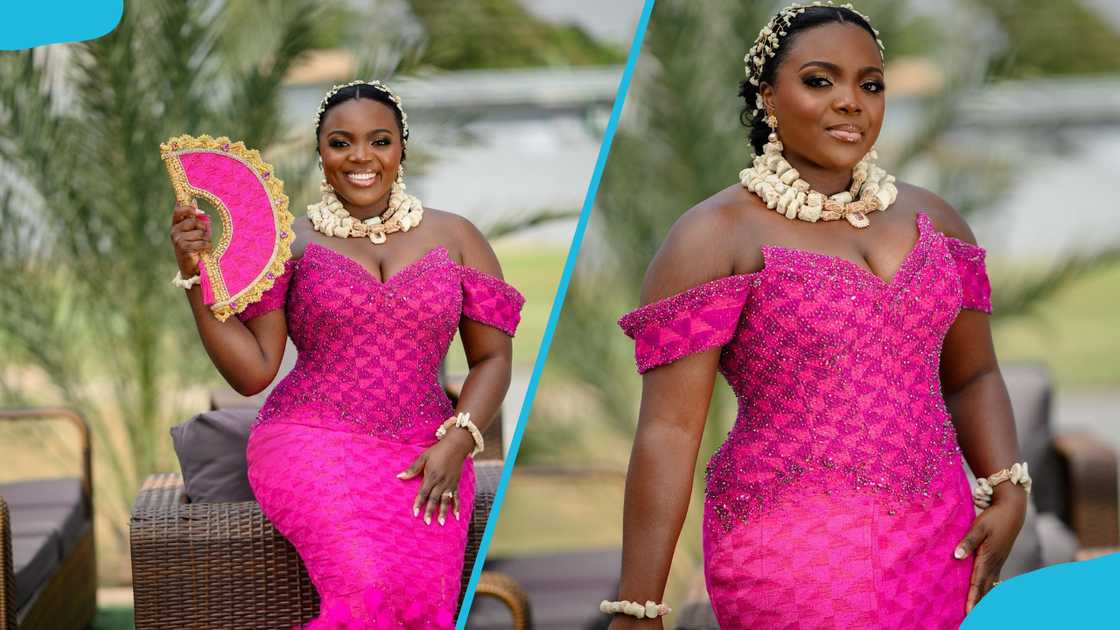 Regal Ghanaian bridal Kente gown Regal Ghanaian bridal Kente gown