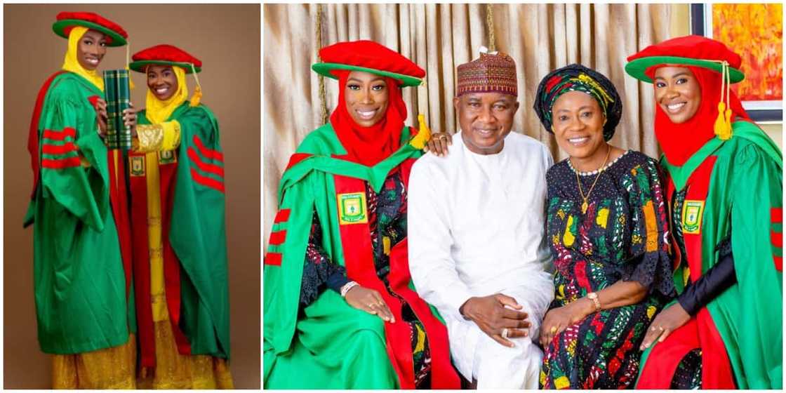 Joy as Nigerian sisters acquire PhD degrees on the same day, cute photos causes stir