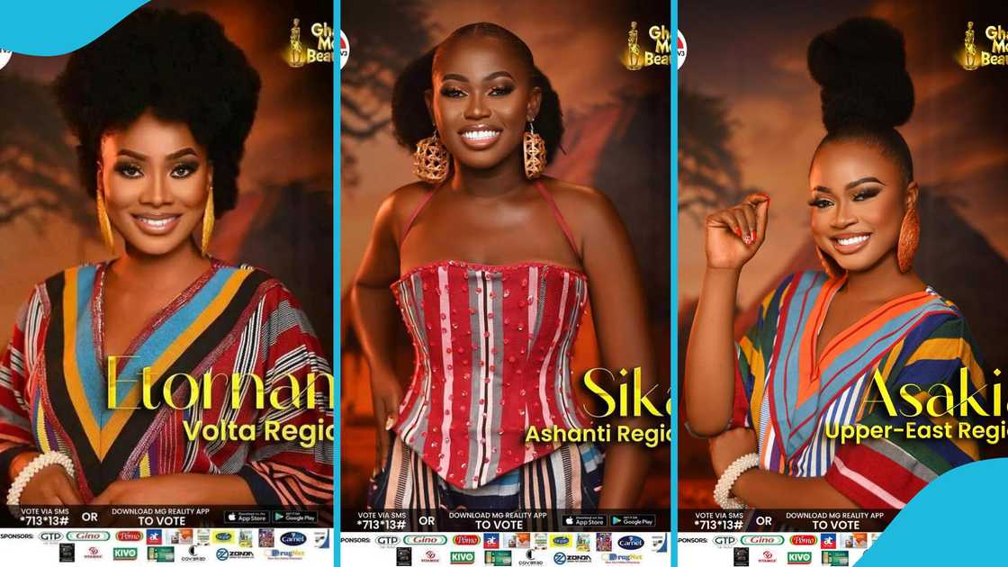2025 GMB contestants Etornam, Sika and Asakia, TV3 shows, Ghanaian beauty queens, Pageantry in Ghana